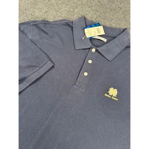 NWT Cutter & Buck Notre Dame Fighting Irish Polo Shirt Mens XXL Navy NCAA